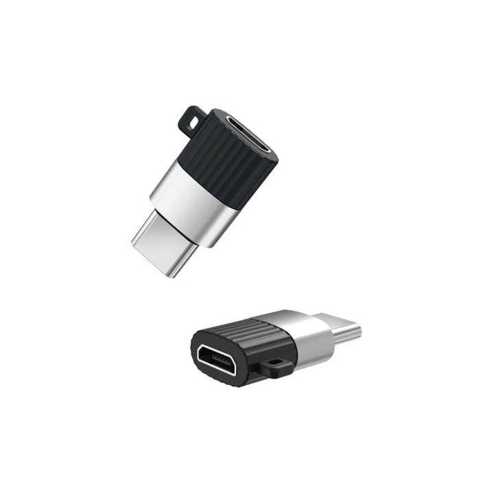 XO adapter NB149-A microUSB - USB-C svart in the group COMPUTERS & PERIPHERALS / Computer cables / USB / USB-C at TP E-commerce Nordic AB (C79146)