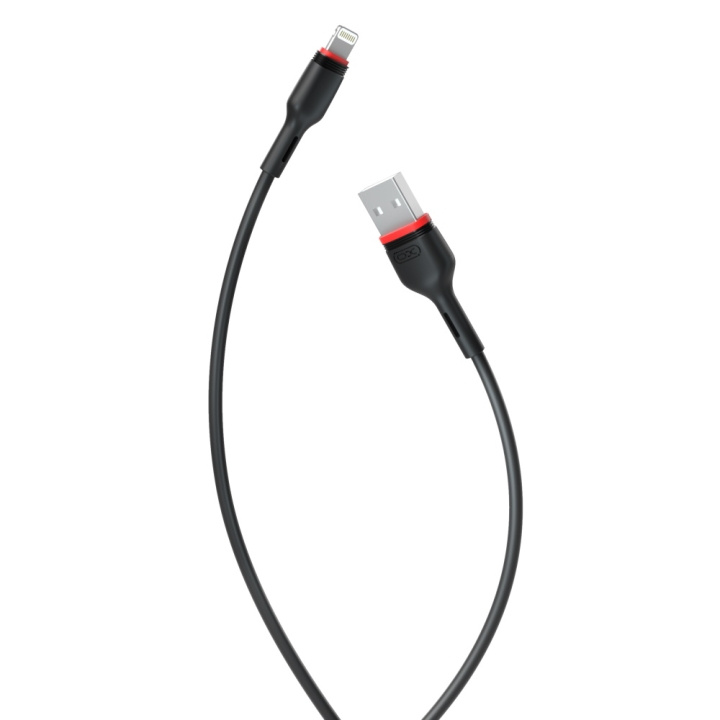 XO kabel NB-P171 USB - Lightning 1,0 m 2,4A svart in the group SMARTPHONE & TABLETS / Chargers & Cables / Cables / Cables Lightning at TP E-commerce Nordic AB (C79154)