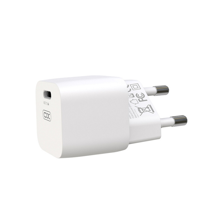 XO väggladdare CE01B PD 20W 1x USB-C vit in the group SMARTPHONE & TABLETS / Chargers & Cables / Wall charger / Wall charger USB-C at TP E-commerce Nordic AB (C79168)