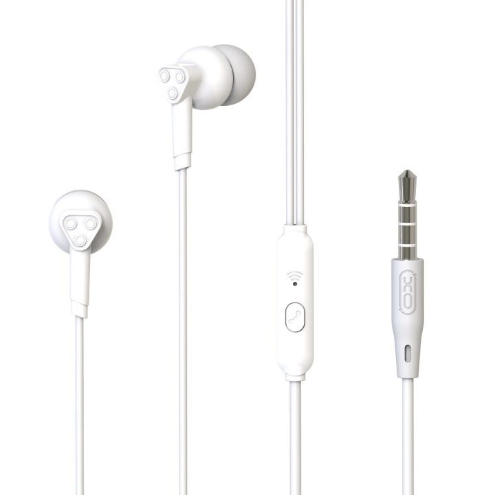 XO trådbundna hörlurar EP33 jack 3,5mm vit in the group HOME ELECTRONICS / Audio & Picture / Headphones & Accessories / Headphones at TP E-commerce Nordic AB (C79177)