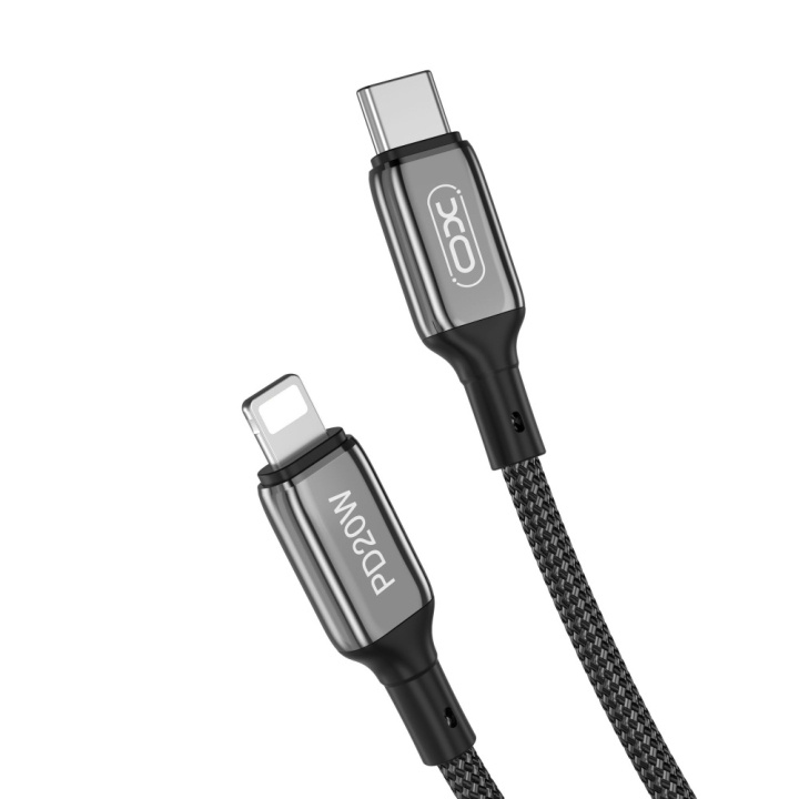 XO kabel NB-Q180A PD USB-C - Lightning 1,0m 20W svart in the group COMPUTERS & PERIPHERALS / Computer cables / USB / USB-C at TP E-commerce Nordic AB (C79180)