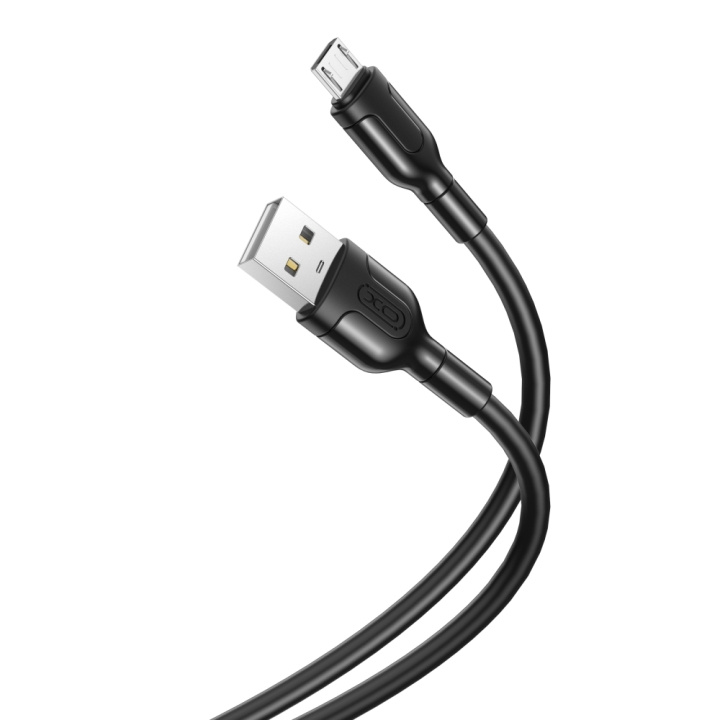 XO kabel NB212 USB - microUSB 1,0 m 2,1A svart in the group COMPUTERS & PERIPHERALS / Computer cables / USB / Micro-USB at TP E-commerce Nordic AB (C79185)