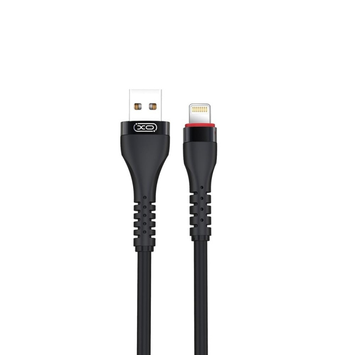 XO kabel NB213 USB - Lightning 1,0 m 2,4A svart in the group SMARTPHONE & TABLETS / Chargers & Cables / Cables / Cables Lightning at TP E-commerce Nordic AB (C79192)