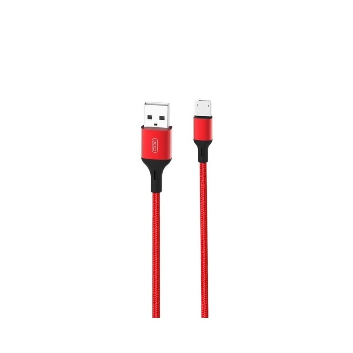 XO kabel NB143 USB - microUSB 1,0 m 2,4A röd in the group COMPUTERS & PERIPHERALS / Computer cables / USB / Micro-USB at TP E-commerce Nordic AB (C79194)