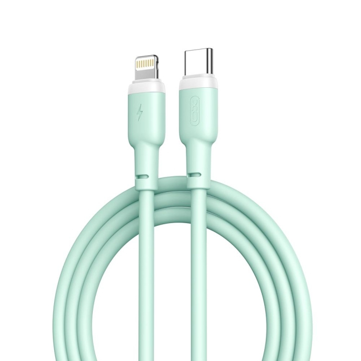 XO kabel NB208A PD USB-C - Lightning 1,0m 20W grön in the group COMPUTERS & PERIPHERALS / Computer cables / USB / USB-C at TP E-commerce Nordic AB (C79200)