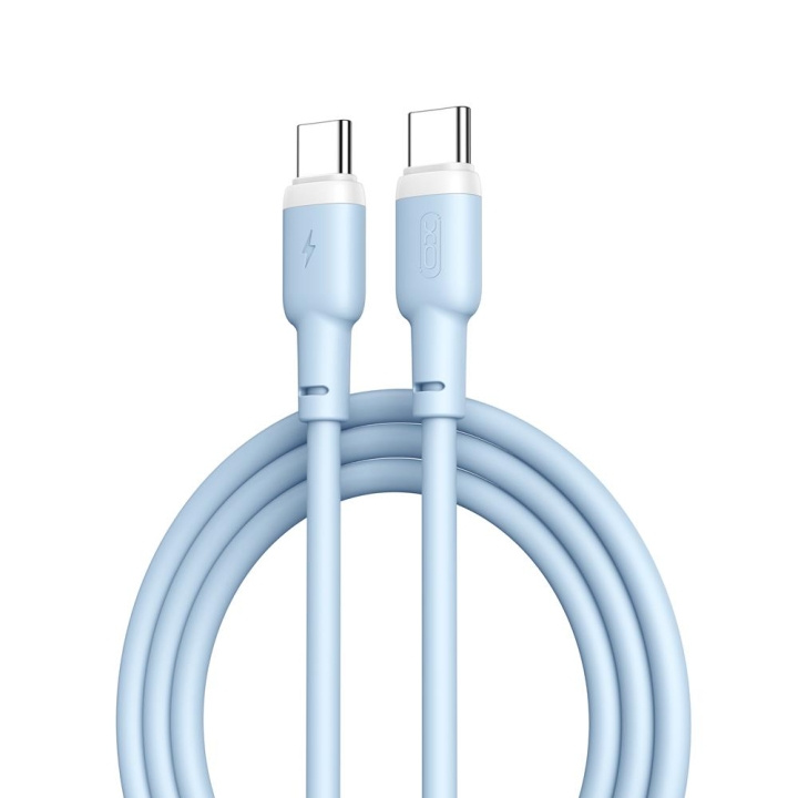 XO kabel NB208B PD USB-C - USB-C 1,0m 60W blå in the group COMPUTERS & PERIPHERALS / Computer cables / USB / USB-C at TP E-commerce Nordic AB (C79202)