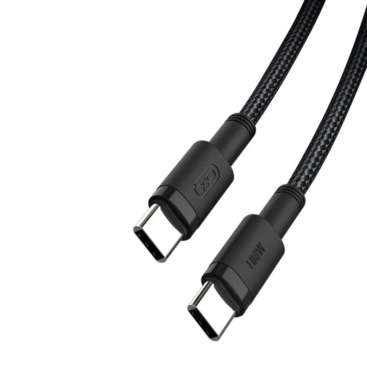 XO kabel NB-Q199 PD USB-C - USB-C 1,5m 100W svart in the group COMPUTERS & PERIPHERALS / Computer cables / USB / USB-C at TP E-commerce Nordic AB (C79204)