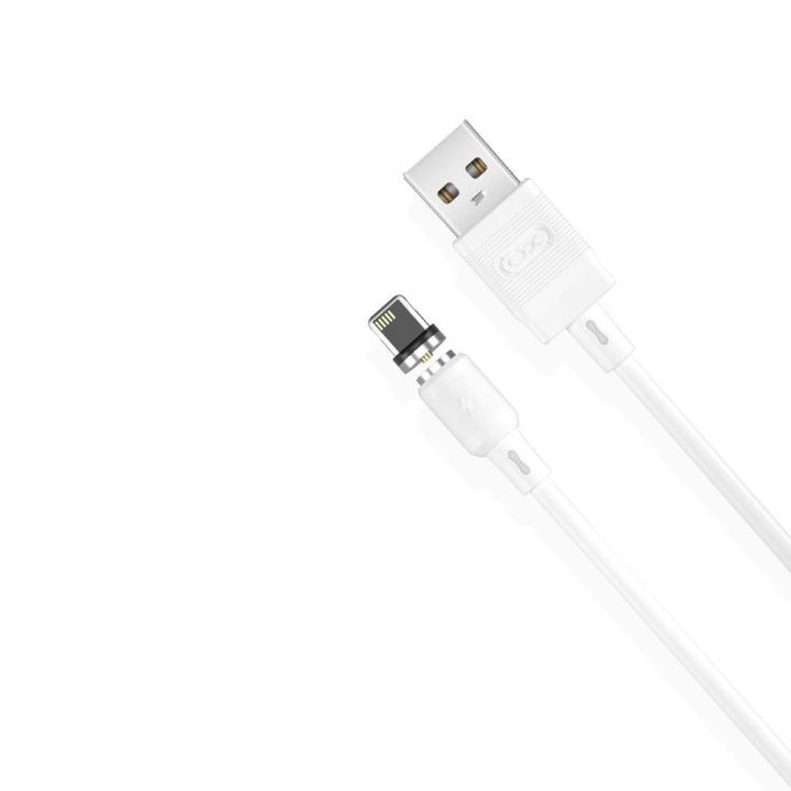 XO kabel magnetisk NB187 USB - Lightning 1,0 m 2,1A vit in the group SMARTPHONE & TABLETS / Chargers & Cables / Cables / Cables Lightning at TP E-commerce Nordic AB (C79206)