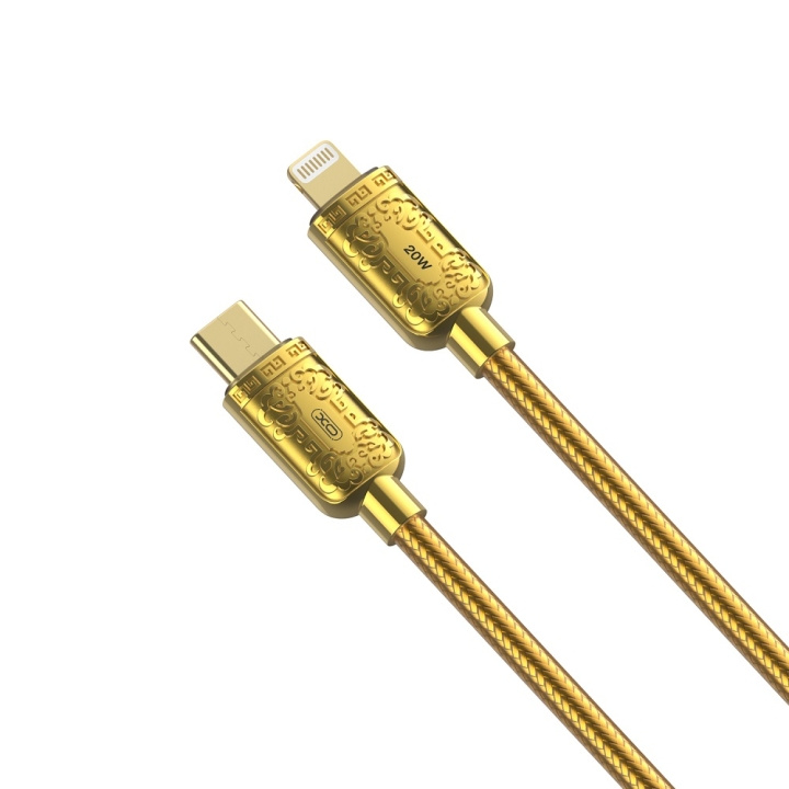 XO kabel NB-Q217A PD USB-C - Lightning 1,0m 20W guld in the group COMPUTERS & PERIPHERALS / Computer cables / USB / USB-C at TP E-commerce Nordic AB (C79214)