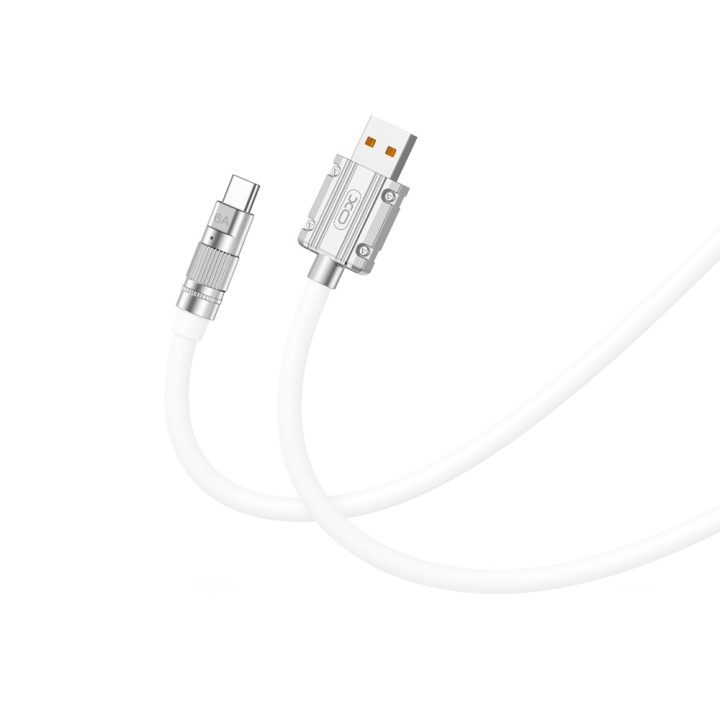 XO kabel NB227 USB - USB-C 1,2 m 6A vit in the group COMPUTERS & PERIPHERALS / Computer cables / USB / USB-C at TP E-commerce Nordic AB (C79231)