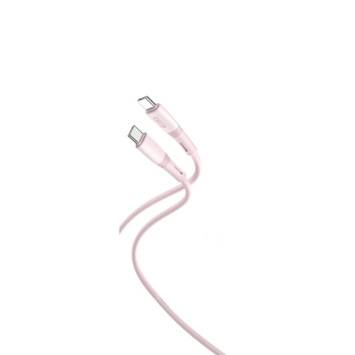 XO kabel NB-Q226B USB-C - USB-C 1m 60W rosa in the group COMPUTERS & PERIPHERALS / Computer cables / USB / USB-C at TP E-commerce Nordic AB (C79234)