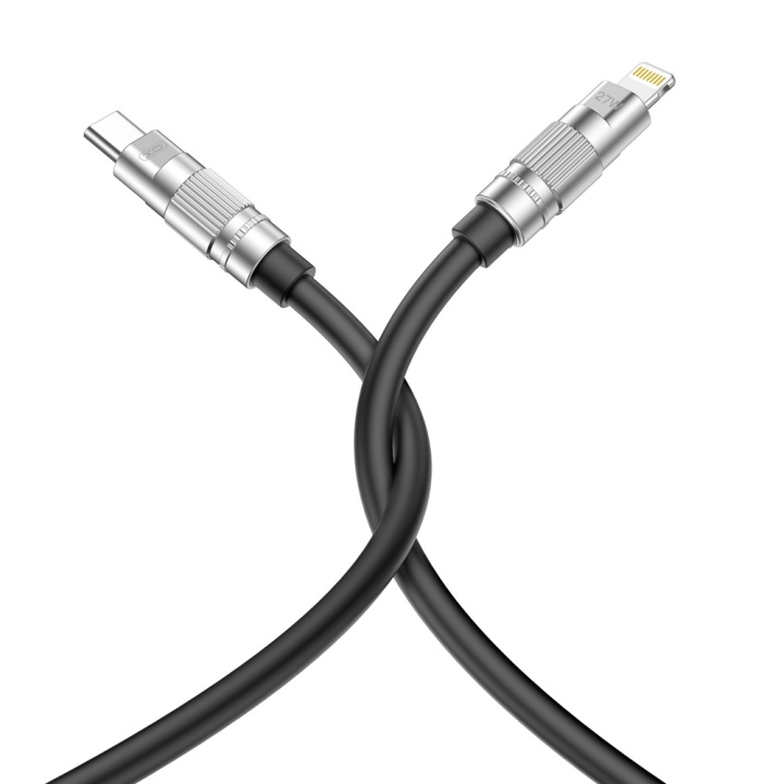 XO kabel NB-Q228A USB-C - Lightning 1,2m 27W svart in the group COMPUTERS & PERIPHERALS / Computer cables / USB / USB-C at TP E-commerce Nordic AB (C79236)