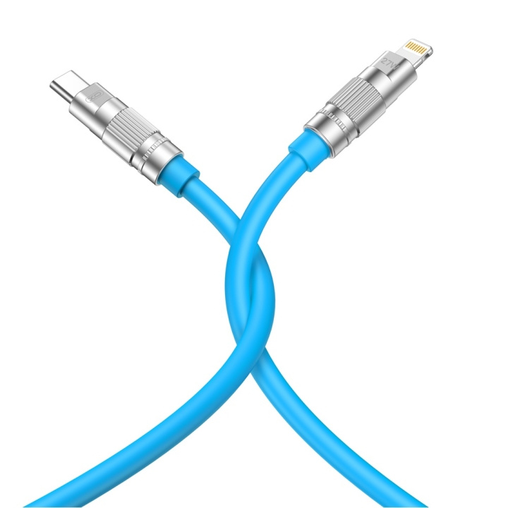 XO kabel NB-Q228A USB-C - Lightning 1,2m 27W blå in the group COMPUTERS & PERIPHERALS / Computer cables / USB / USB-C at TP E-commerce Nordic AB (C79237)