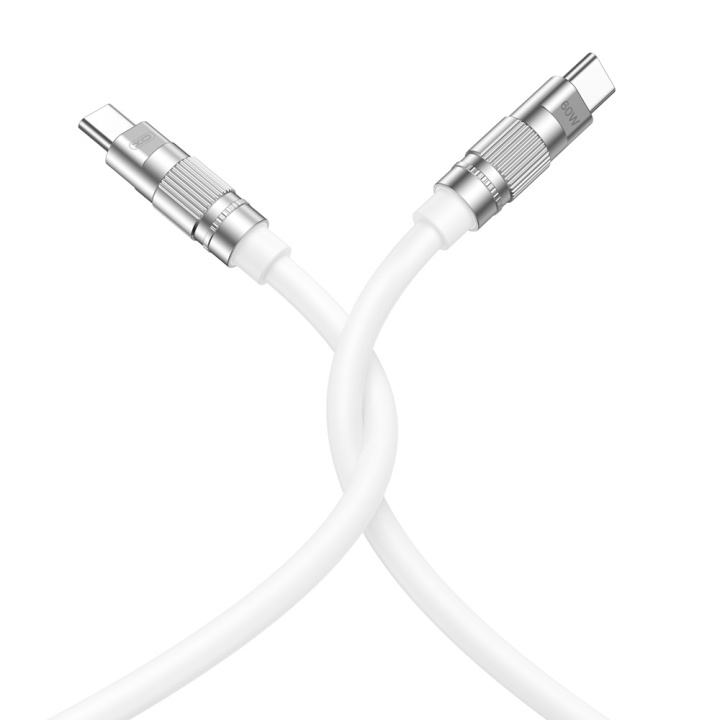 XO kabel NB-Q228B USB-C - USB-C 1,2m 60W vit in the group COMPUTERS & PERIPHERALS / Computer cables / USB / USB-C at TP E-commerce Nordic AB (C79238)