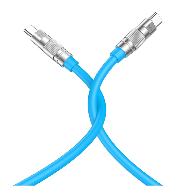 XO kabel NB-Q228B USB-C - USB-C 1,2m 60W blå in the group COMPUTERS & PERIPHERALS / Computer cables / USB / USB-C at TP E-commerce Nordic AB (C79239)