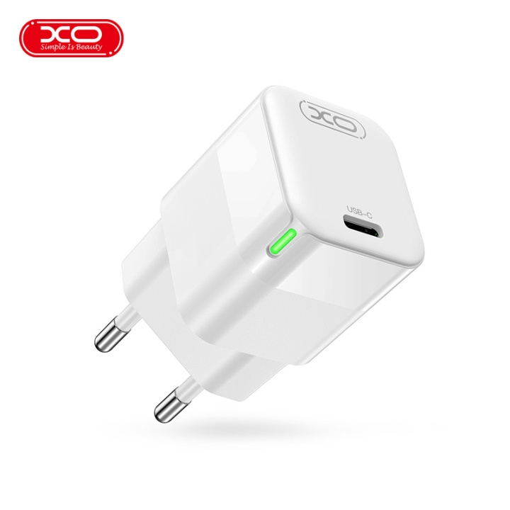 XO väggladdare CE06 PD 30W 1x USB-C vit in the group SMARTPHONE & TABLETS / Chargers & Cables / Wall charger / Wall charger USB-C at TP E-commerce Nordic AB (C79245)