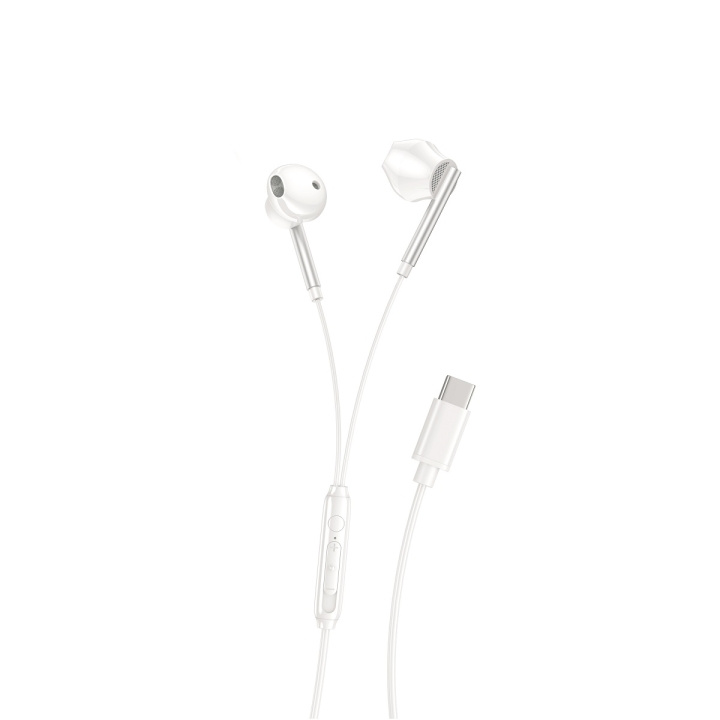 XO trådbundna hörlurar EP66 USB-C vit in the group HOME ELECTRONICS / Audio & Picture / Headphones & Accessories / Headphones at TP E-commerce Nordic AB (C79255)