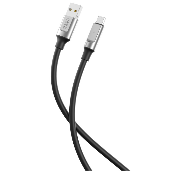 XO kabel NB251 USB - microUSB 1,0 m 6A svart in the group COMPUTERS & PERIPHERALS / Computer cables / USB / Micro-USB at TP E-commerce Nordic AB (C79261)