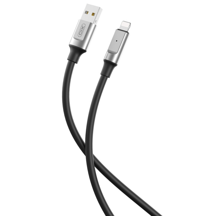 XO kabel NB251 USB - Lightning 1,0 m 6A svart in the group SMARTPHONE & TABLETS / Chargers & Cables / Cables / Cables Lightning at TP E-commerce Nordic AB (C79264)