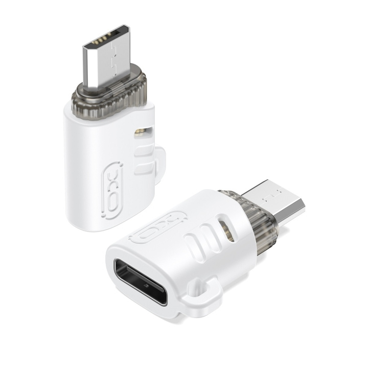 XO adapter NB256H USB-C - microUSB vit in the group COMPUTERS & PERIPHERALS / Computer cables / USB / USB-C at TP E-commerce Nordic AB (C79301)