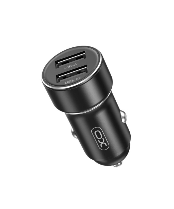 XO billaddare CC53 12W 2x USB svart in the group SMARTPHONE & TABLETS / Chargers & Cables / Car chargers at TP E-commerce Nordic AB (C79309)