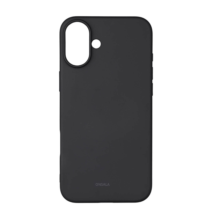 Onsala Phone Case with Silicone Feel Black - iPhone 16 Plus in the group SMARTPHONE & TABLETS / Phone cases / Apple / iPhone 16 at TP E-commerce Nordic AB (C79401)