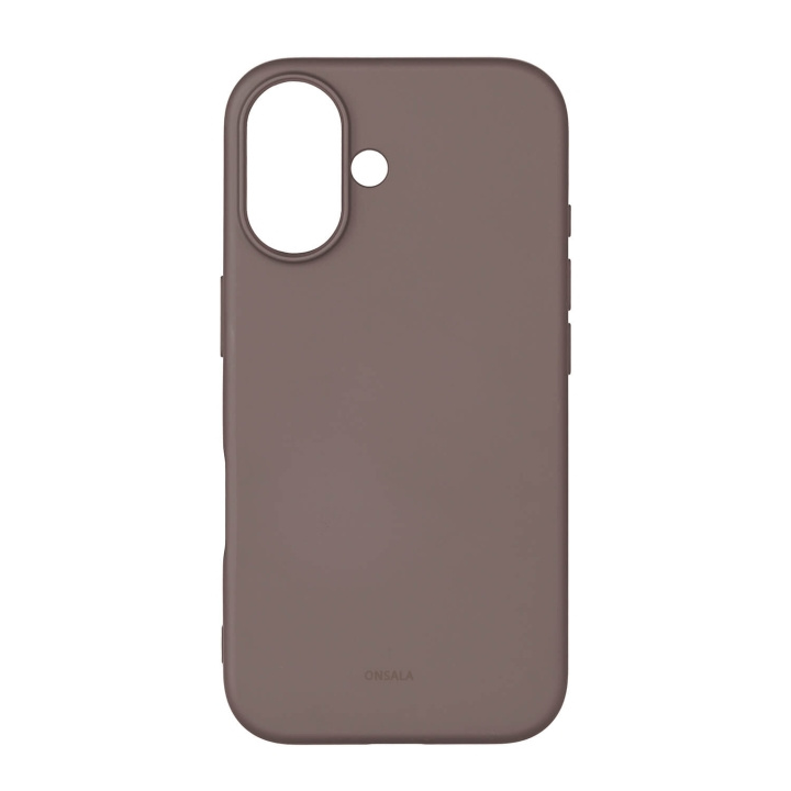 Onsala Phone Case with Silicone Feel Chocolate - iPhone 16 in the group SMARTPHONE & TABLETS / Phone cases / Apple / iPhone 16 at TP E-commerce Nordic AB (C79416)