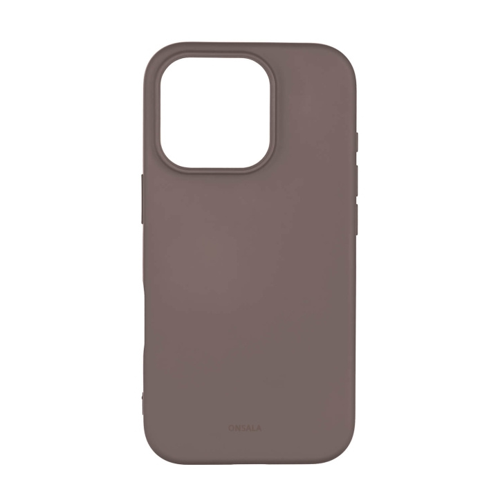 Onsala Phone Case with Silicone Feel Chocolate - iPhone 16 Pro in the group SMARTPHONE & TABLETS / Phone cases / Apple / iPhone 16 at TP E-commerce Nordic AB (C79417)