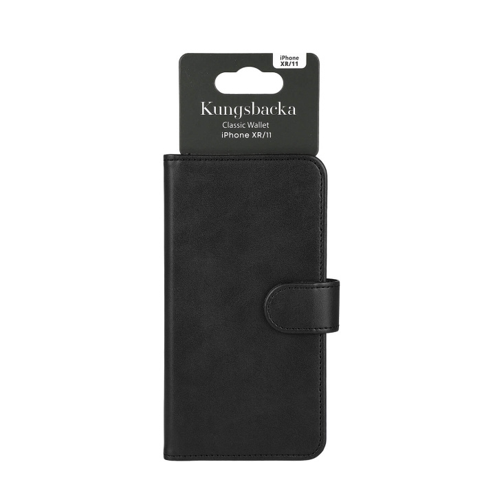 Kungsbacka Wallet Case 3 Card Slots Black - iPhone XR/11 in the group SMARTPHONE & TABLETS / Phone cases / Apple / iPhone 11 at TP E-commerce Nordic AB (C79440)