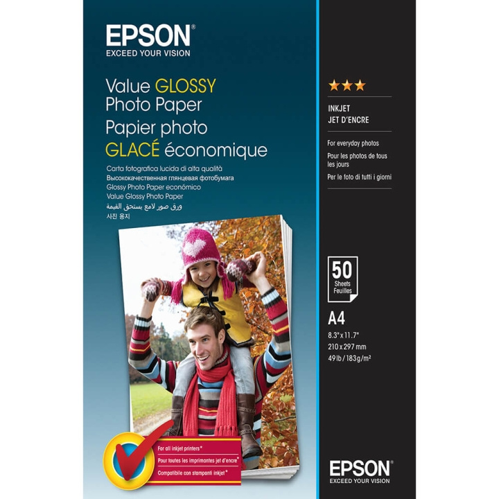 Epson A4 Value Glossy Photo Paper A4 - 50 Sheets in the group HOME ELECTRONICS / Photo & Video / Photo equipment / Other at TP E-commerce Nordic AB (C79458)