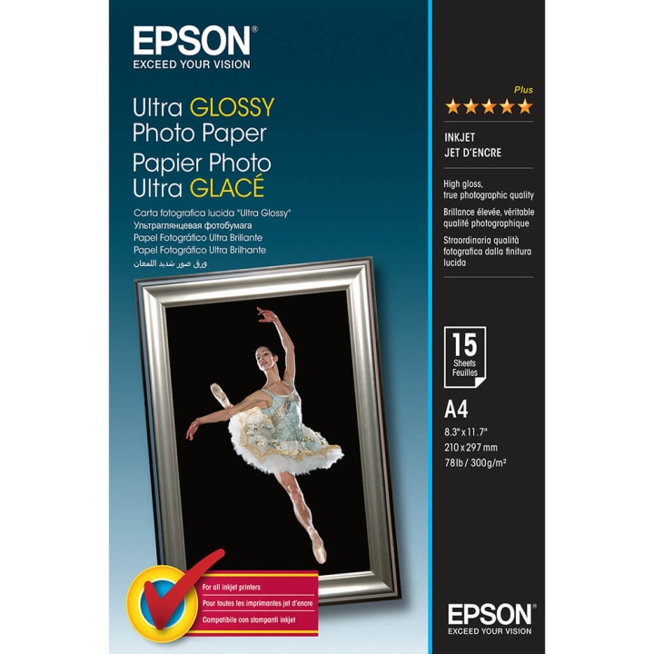 Epson A4 Ultra Glossy Photo Paper A4 - 15 Sheets in the group HOME ELECTRONICS / Photo & Video / Photo equipment / Other at TP E-commerce Nordic AB (C79461)