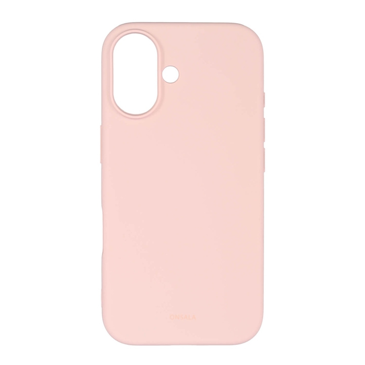 Onsala Phone Case with Silicone Feel Chalk Pink - iPhone 16 in the group SMARTPHONE & TABLETS / Phone cases / Apple / iPhone 16 at TP E-commerce Nordic AB (C79466)