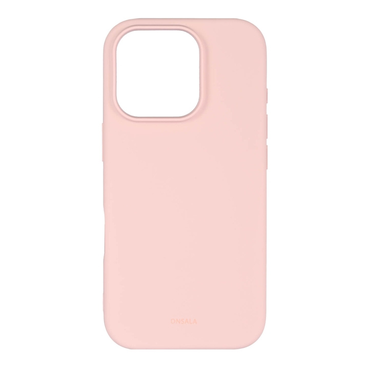 Onsala Phone Case with Silicone Feel Chalk Pink - iPhone 16 Pro in the group SMARTPHONE & TABLETS / Phone cases / Apple / iPhone 16 at TP E-commerce Nordic AB (C79467)