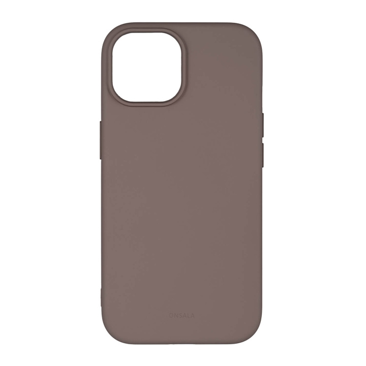 Onsala Phone Case with Silicone Feel Chocolate - iPhone 13/14/15 in the group SMARTPHONE & TABLETS / Phone cases / Apple / iPhone 14 at TP E-commerce Nordic AB (C79469)