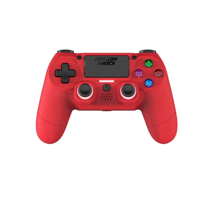 DragonShock Wireless Controller Mizar for PS4 Red in the group HOME ELECTRONICS / Game consoles & Accessories / Sony PlayStation 4 at TP E-commerce Nordic AB (C79477)