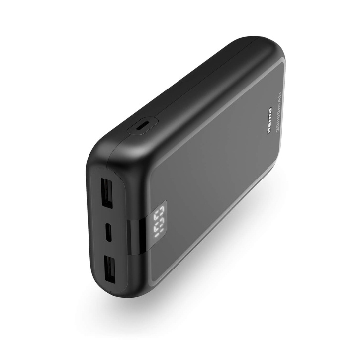 Hama Powerbank 20000mAh 2xUSB-A+1xUSB-C Anthracite in the group SMARTPHONE & TABLETS / Chargers & Cables / Powerbanks at TP E-commerce Nordic AB (C79494)