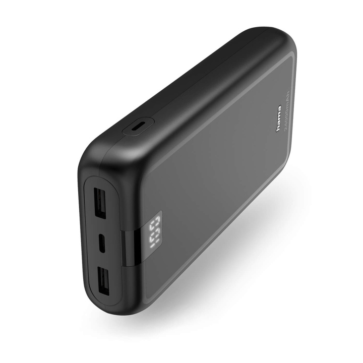 Hama Powerbank 24000mAh 2xUSB-A+1xUSB-C Anthracite in the group SMARTPHONE & TABLETS / Chargers & Cables / Powerbanks at TP E-commerce Nordic AB (C79495)