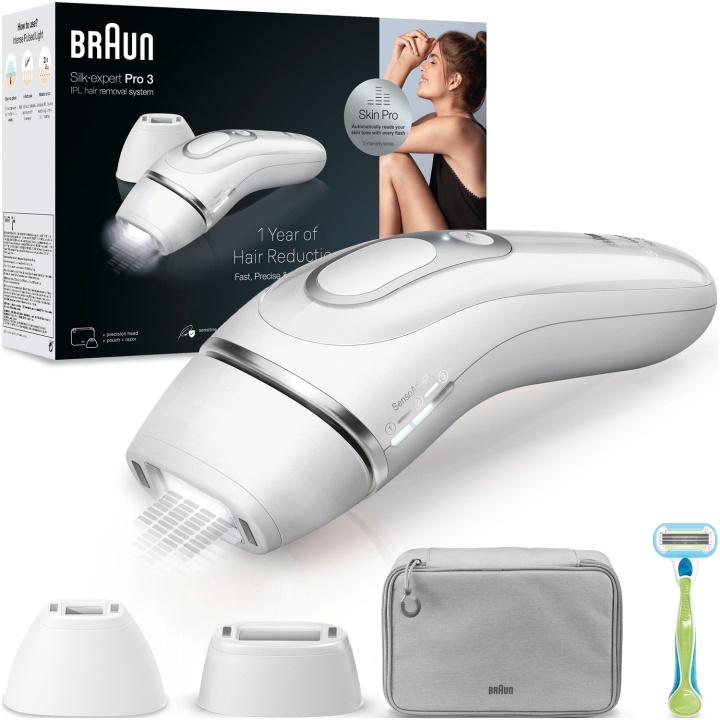 Braun IPL Silk-expert Pro 3 PL3122 Silver/White in the group BEAUTY & HEALTH / Hair & Styling / Hair removal / IPL & Laser at TP E-commerce Nordic AB (C79527)