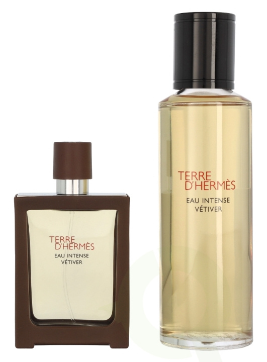 Hermes Terre D\'Hermes Eau Intense Vetiver Giftset 155 ml Edp Spray 30ml/Edp Spray Refill 125ml in the group BEAUTY & HEALTH / Gift sets / Gift sets for her at TP E-commerce Nordic AB (C79677)