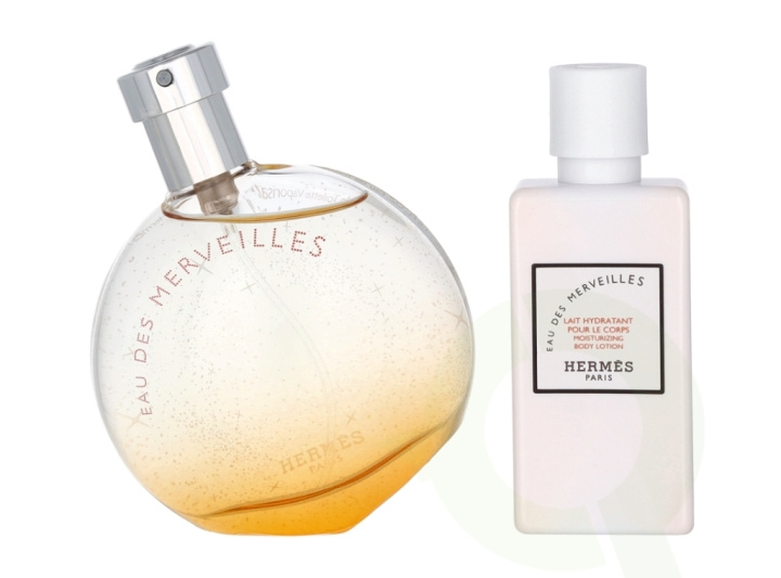 Hermes Eau Des Merveilles Giftset 90 ml Edt Spray 50ml/Body Milk 40ml in the group BEAUTY & HEALTH / Gift sets / Gift sets for her at TP E-commerce Nordic AB (C79690)