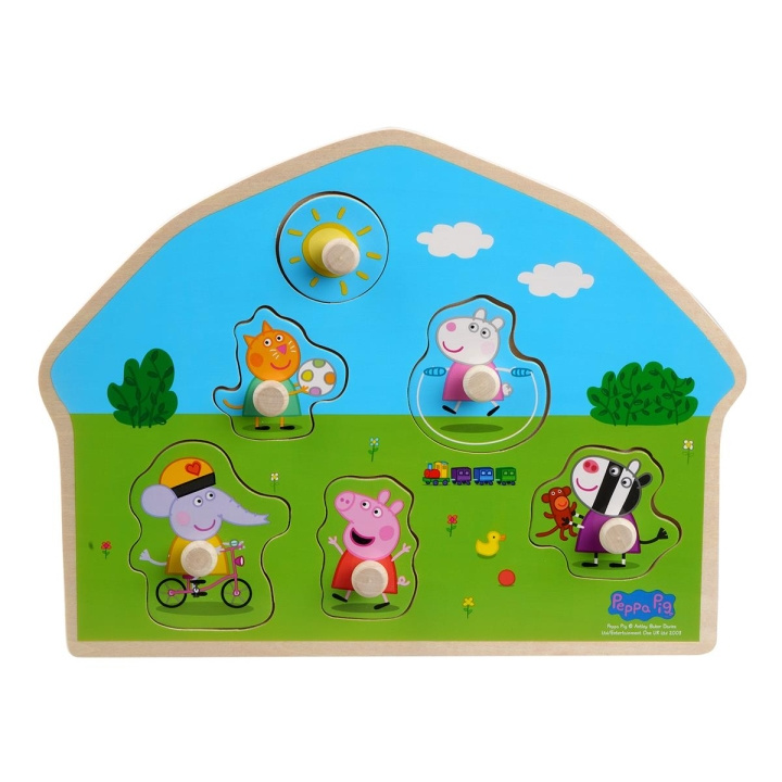 Barbo Toys Peppa Pig Shaped Wooden Puzzle - Playground in the group TOYS, KIDS & BABY PRODUCTS / Toys / Puzzles at TP E-commerce Nordic AB (C79746)