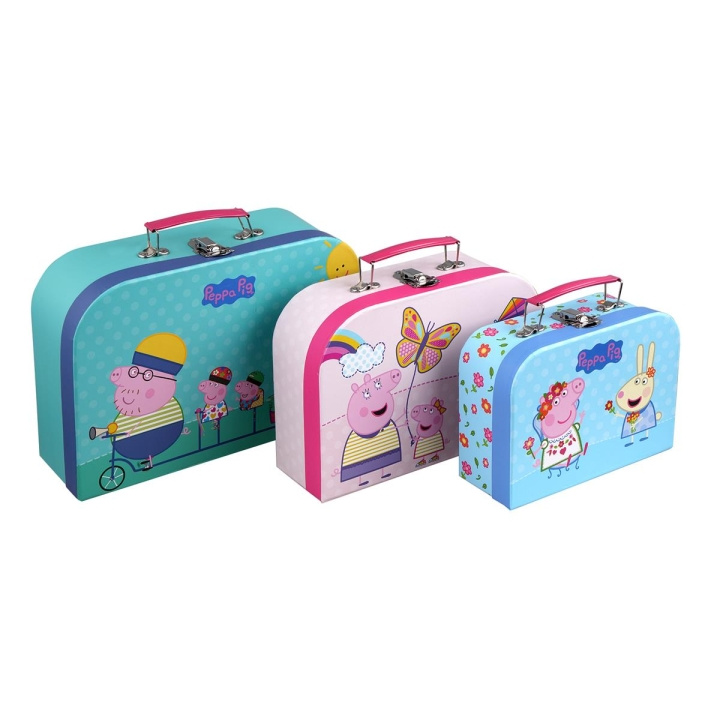 Barbo Toys Peppa Pig Suitcases 3 pcs set assorted in the group TOYS, KIDS & BABY PRODUCTS / Travel / Bags for kids / Suitcases at TP E-commerce Nordic AB (C79748)