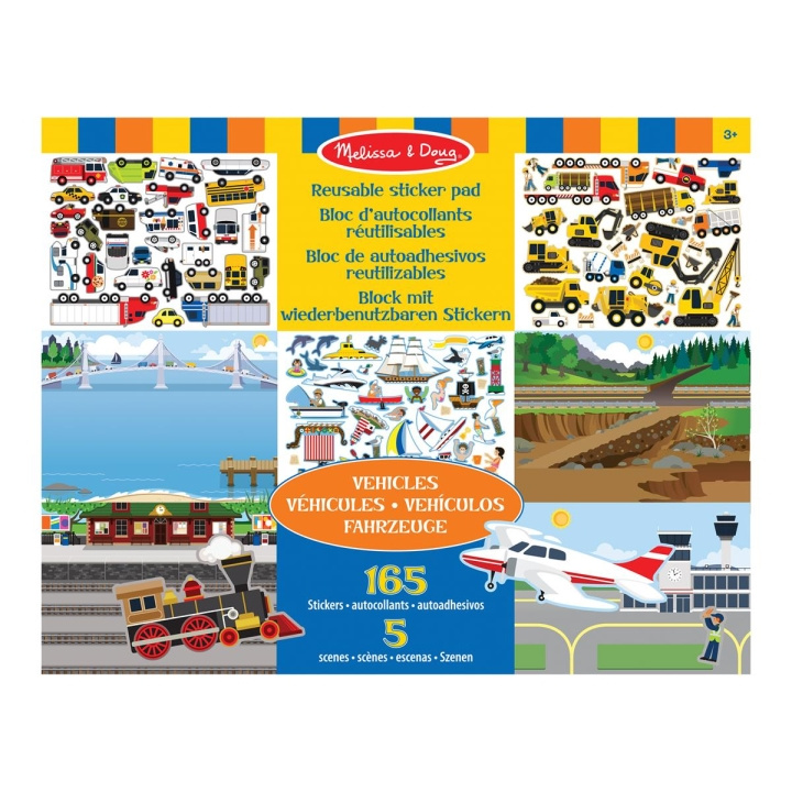 Melissa & Doug Reusable Stickers Pad Vehicles in the group TOYS, KIDS & BABY PRODUCTS / Toys / Crafts at TP E-commerce Nordic AB (C79765)