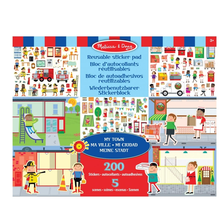 Melissa & Doug Reusable Stickers Pad My Town in the group TOYS, KIDS & BABY PRODUCTS / Toys / Crafts at TP E-commerce Nordic AB (C79770)