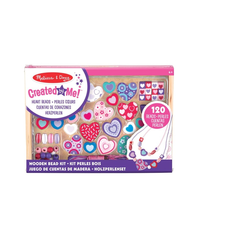 Melissa & Doug Created by Me! Wooden Bead Set Heart Beads in the group TOYS, KIDS & BABY PRODUCTS / Toys / Crafts at TP E-commerce Nordic AB (C79772)