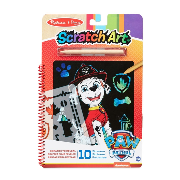 Melissa & Doug Scratch Art Pad Paw Patrol Marshall in the group Sport, leisure & Hobby / Hobby / Paint & Draw / Scratch art at TP E-commerce Nordic AB (C79784)