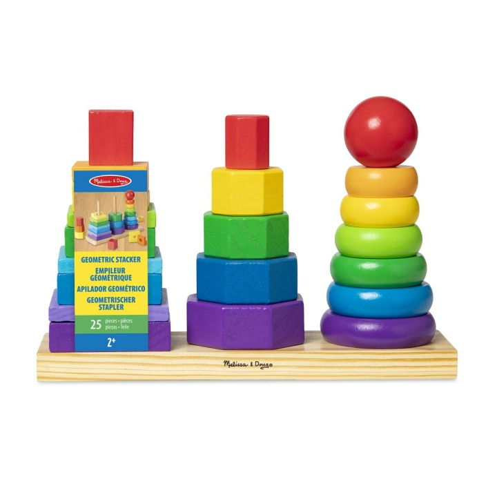 Melissa & Doug Wooden Stacker Geometric in the group TOYS, KIDS & BABY PRODUCTS / Baby toys / Activity toys at TP E-commerce Nordic AB (C79788)