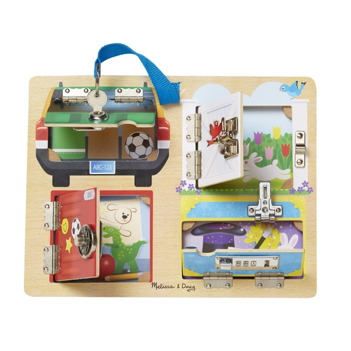 Melissa & Doug Wooden Activity Board Lock and Latch in the group TOYS, KIDS & BABY PRODUCTS / Baby toys / Activity toys at TP E-commerce Nordic AB (C79797)