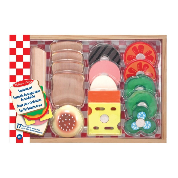 Melissa & Doug Food Play Wooden Sandwich Set in the group TOYS, KIDS & BABY PRODUCTS / Toys / Kitchen toys at TP E-commerce Nordic AB (C79803)