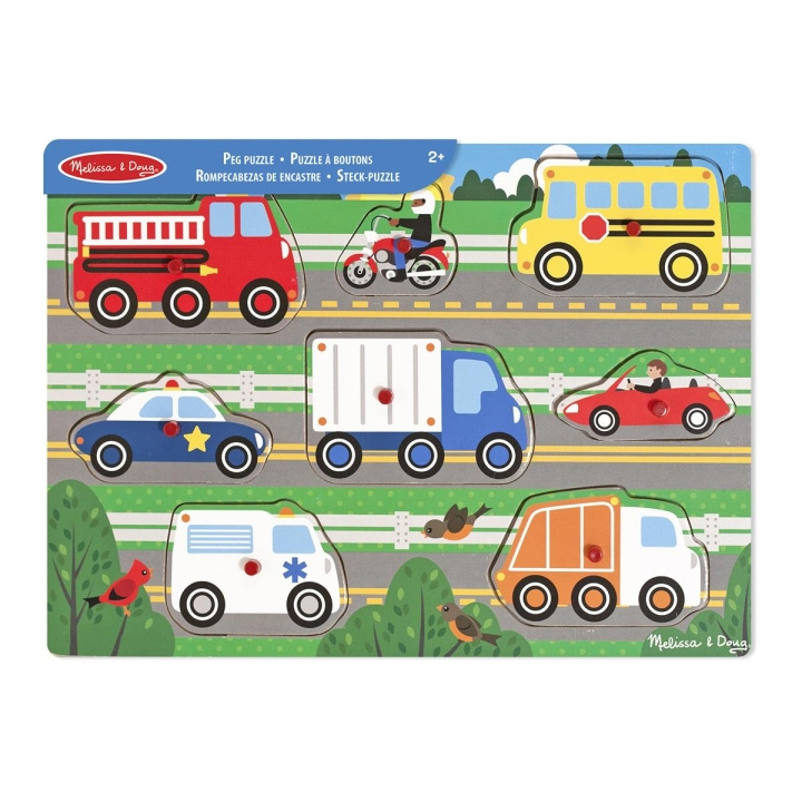 Melissa & Doug Wooden Peg Puzzle Vehicles in the group TOYS, KIDS & BABY PRODUCTS / Toys / Puzzles at TP E-commerce Nordic AB (C79813)